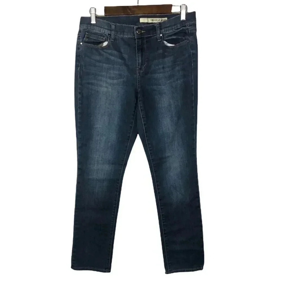 DKNY Medium Wash Soho Classic Straight Skinny Leg Denim Jeans 6 - Picture 1 of 6